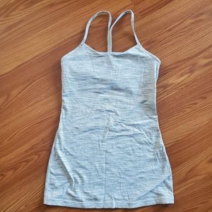 Lululemon tank sz 4 Gray and white space dye